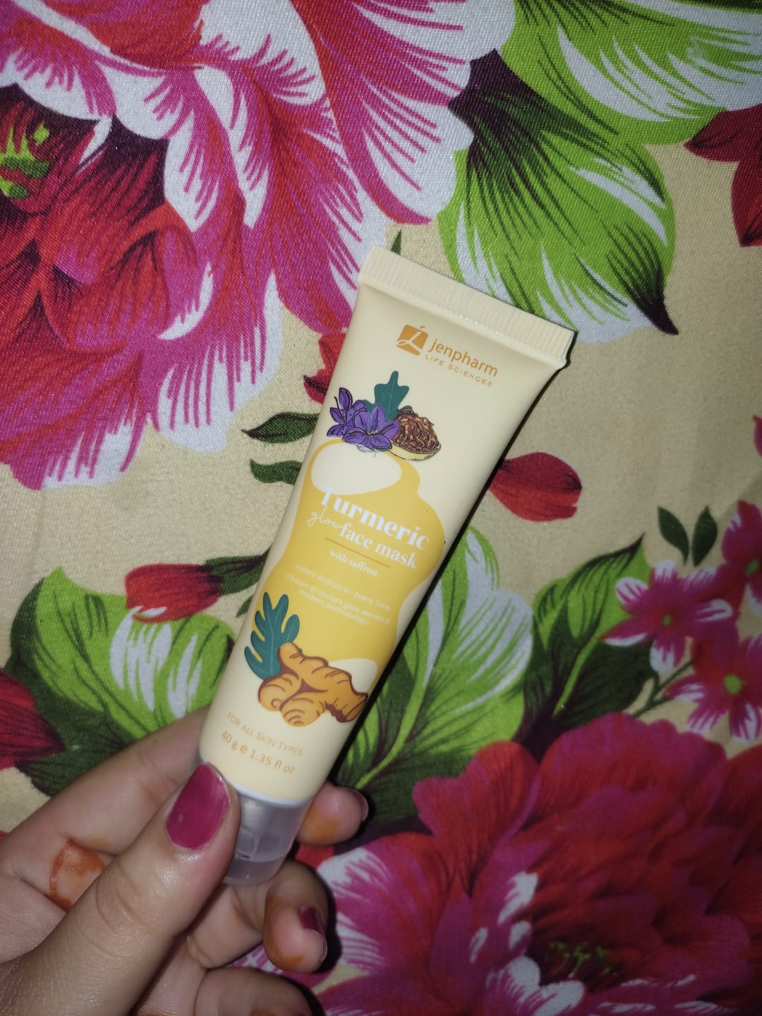Customer photo review of Turmeric Glow Face Mask
