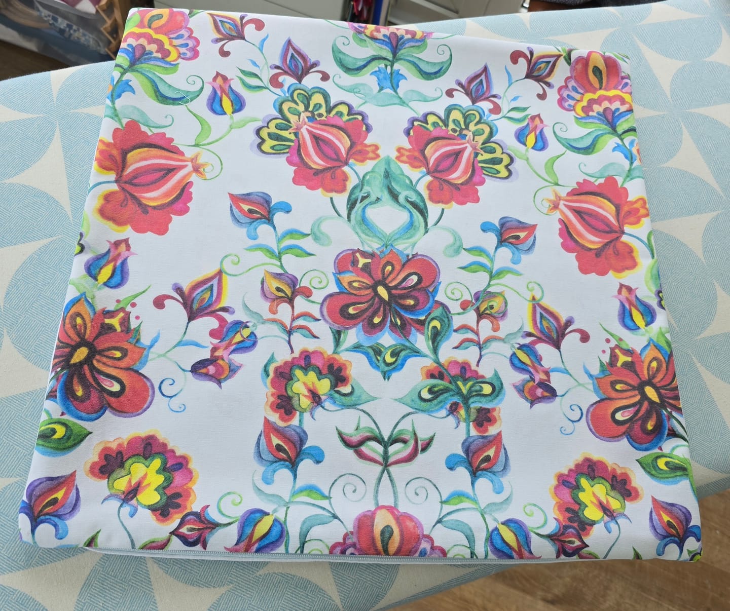 Customer photo review of Try Our New Fabric Panels: Linen Cushion Kit