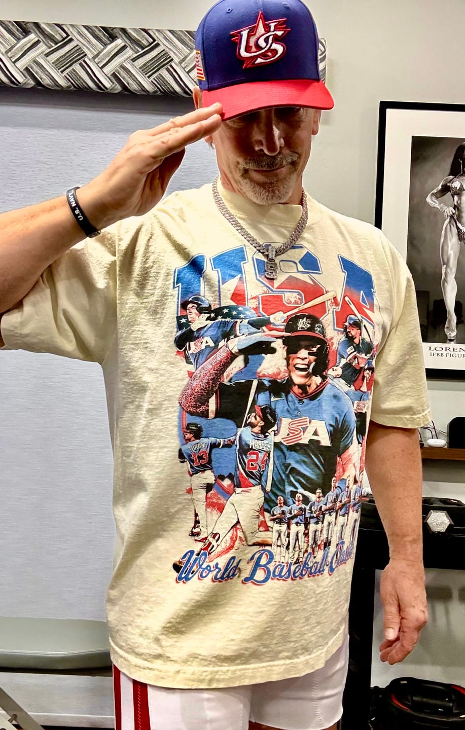 Customer photo review of USA Baseball Tee