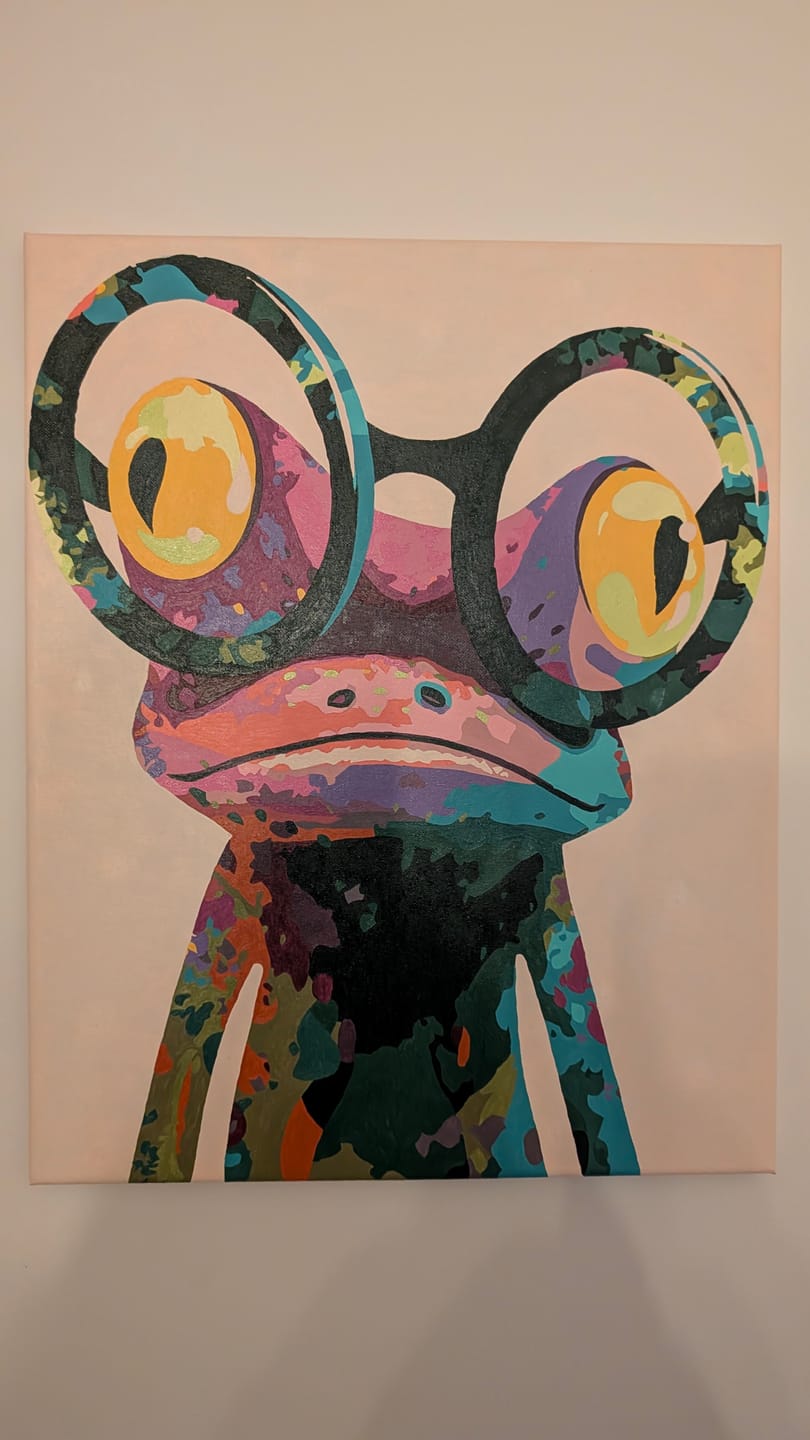 Customer photo review of Malen nach Zahlen - Fröhlicher Frosch