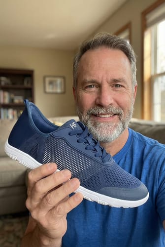 Customer photo review of HF Stride – Hands-Off & Ergonomic Barefoot Shoes