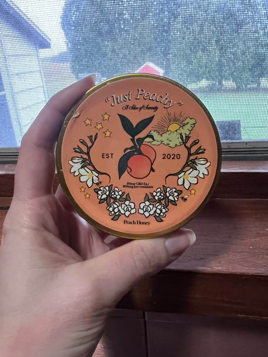 Customer photo review of "Just Peachy" CBD Gummies