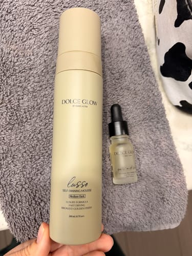 Customer photo review of Lusso Self-Tanning Mousse