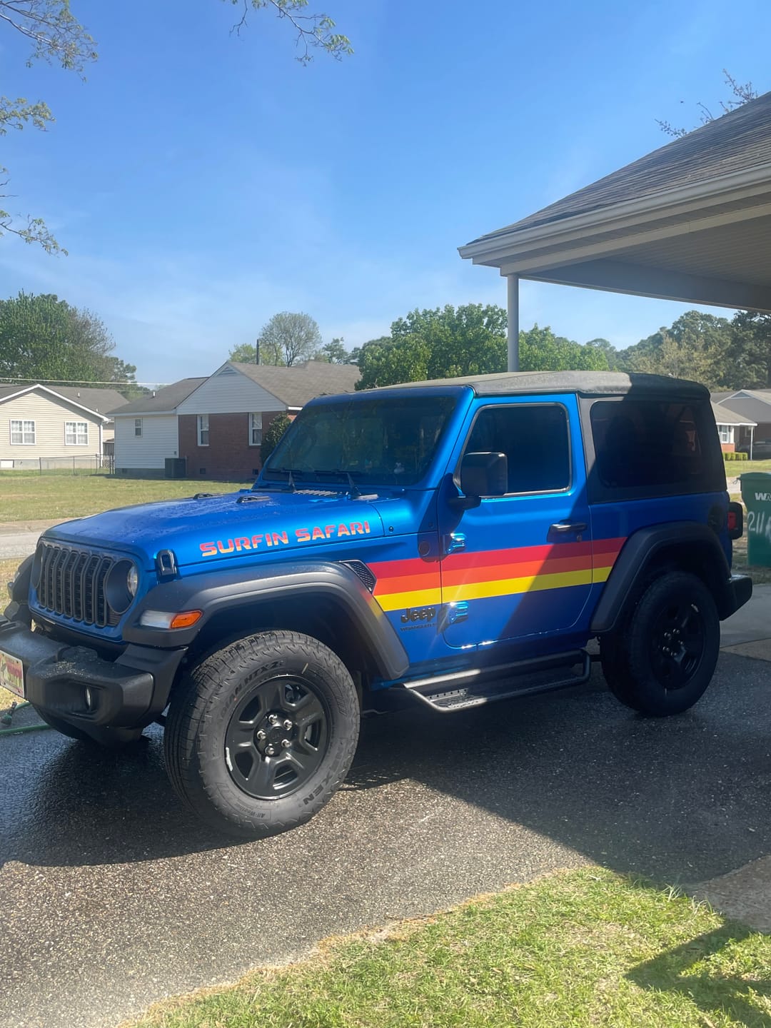 Customer photo review of Custom Hood Lettering | Inspired by J6 Honcho Edition (Four-Blue Stripe Series), Set of 2