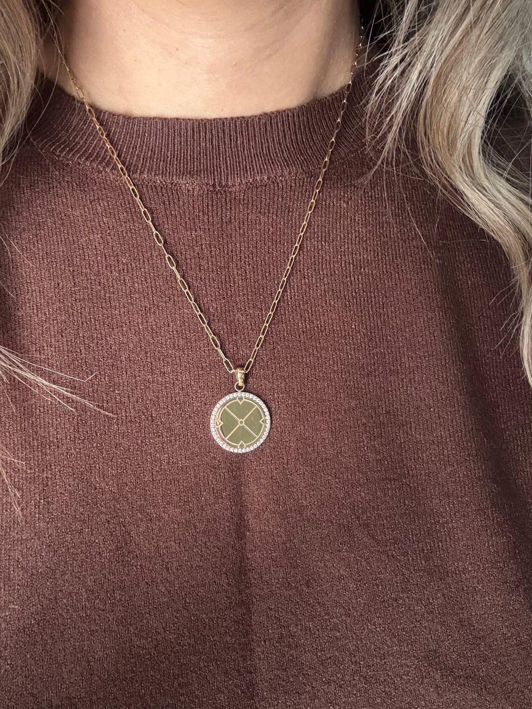 Customer photo review of Engravable Compass With Stones