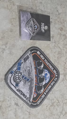 Customer photo review of Artemis II - Collectors Pin