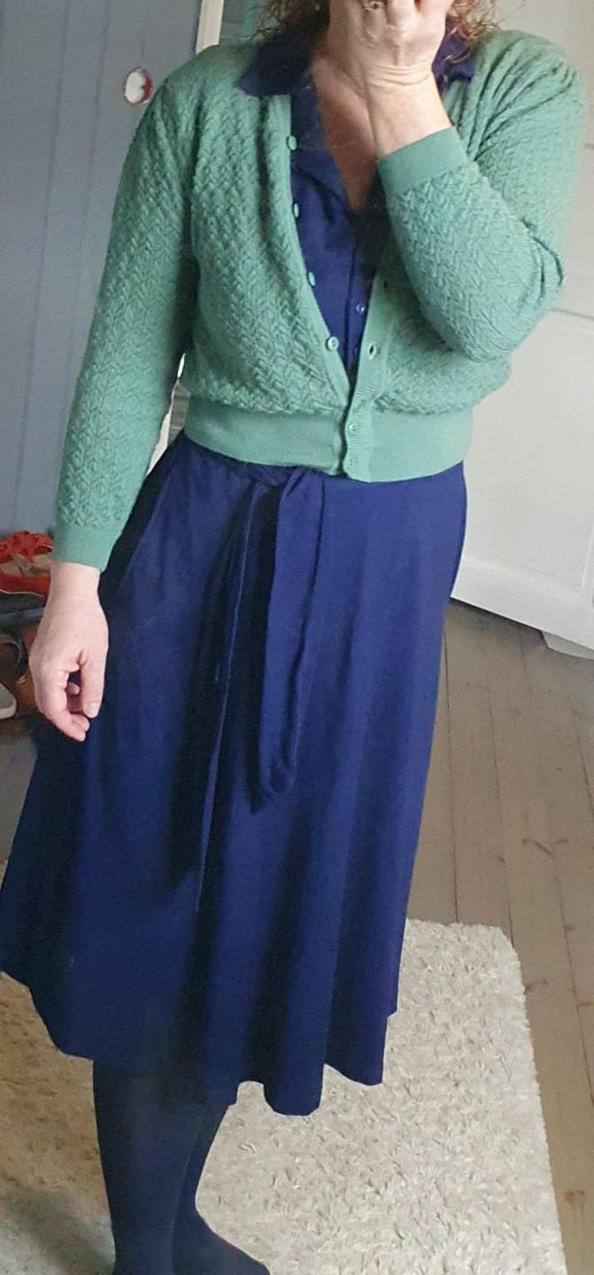 Customer photo review of Sheeva kjole kortermet - blå