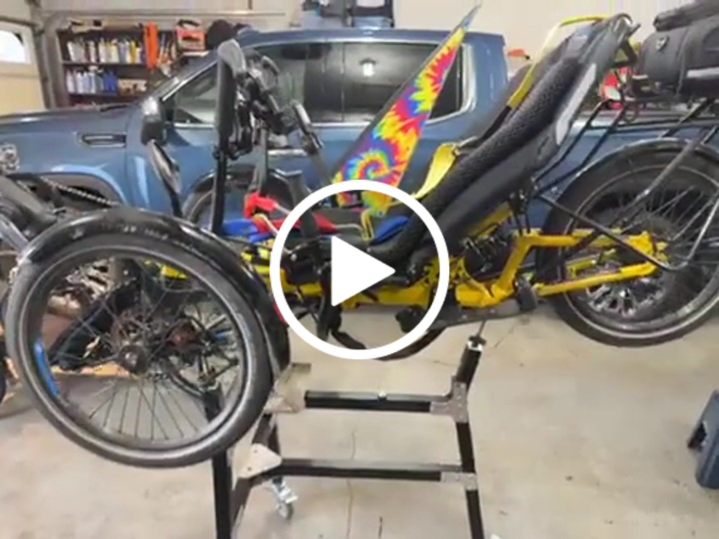 Customer video review of Roll Around TrikeTight Workstand