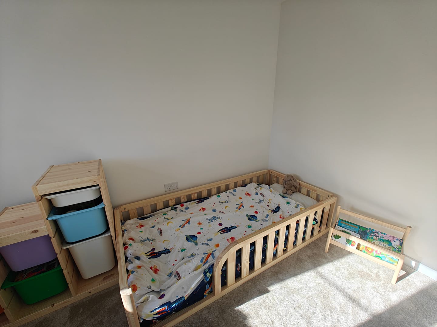 Customer photo review of Roomix Transition Toddler Bed Natural