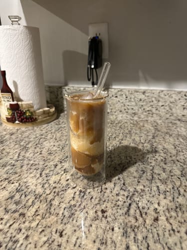 Customer photo review of FLUR Iced Coffee Glasses
