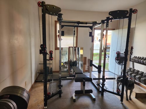 Customer photo review of CHEETAH™ Wall Mounted Folding Power Rack Functional Trainer
