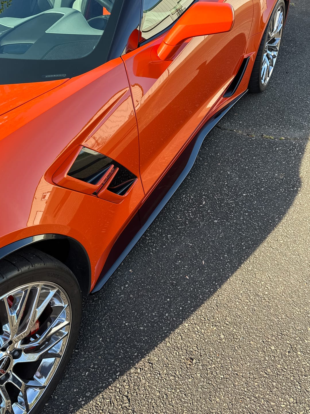 Customer photo review of Corvette C7 Z06 Conversion Side Skirts Rocker Panels