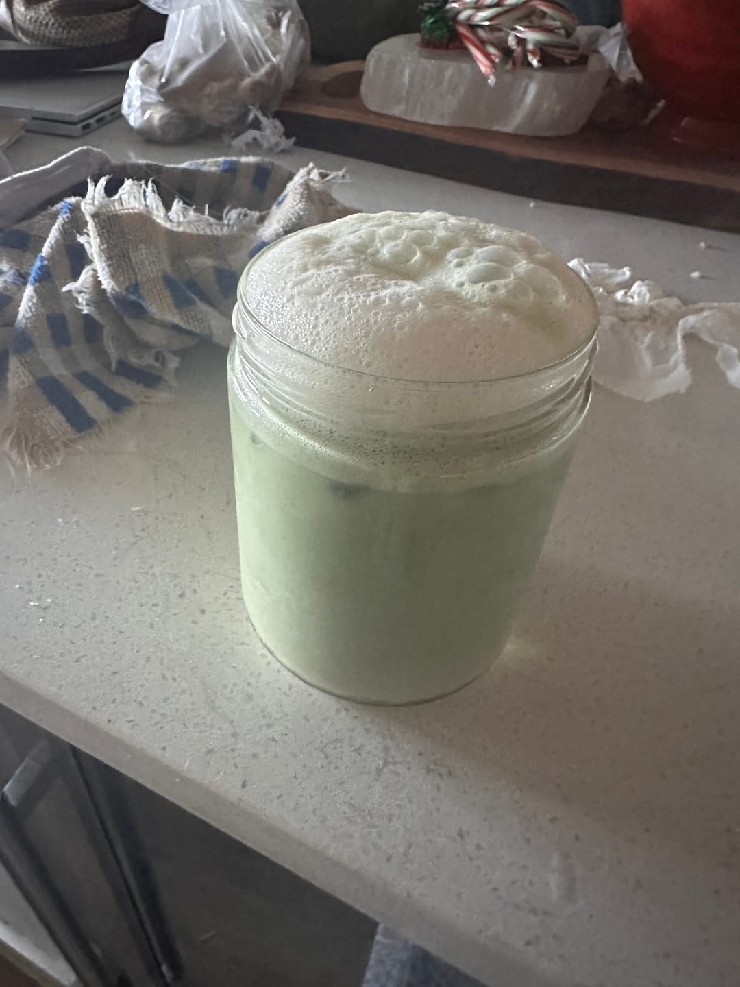 Customer photo review of Ceremonial Grade Mushroom Matcha Powder