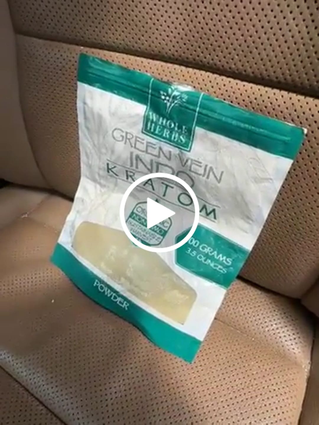 Customer video review of Whole Herbs Green Vein Indo Kratom Powder