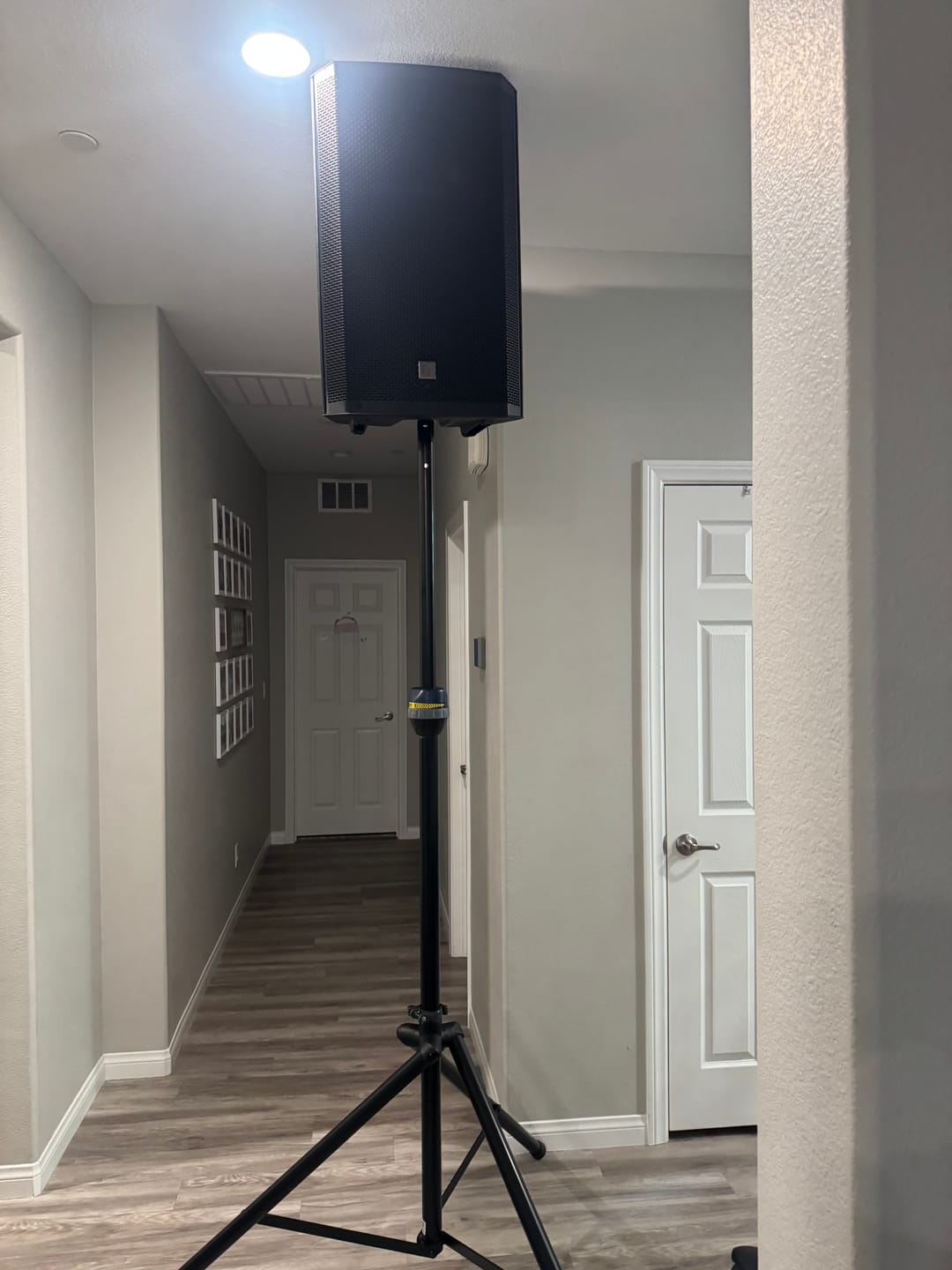 Customer photo review of Ultimate Support Bag-99D Tote Bag for Two Extra Tall Speaker Stands