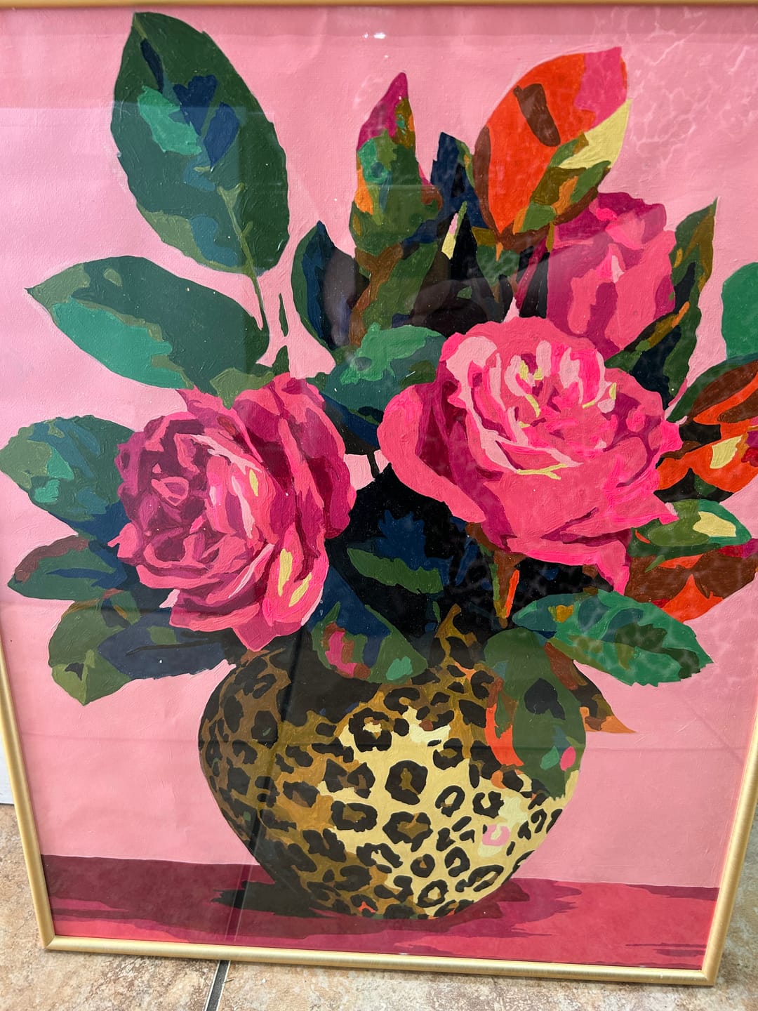 Customer photo review of Wild Roses | Paint by Number