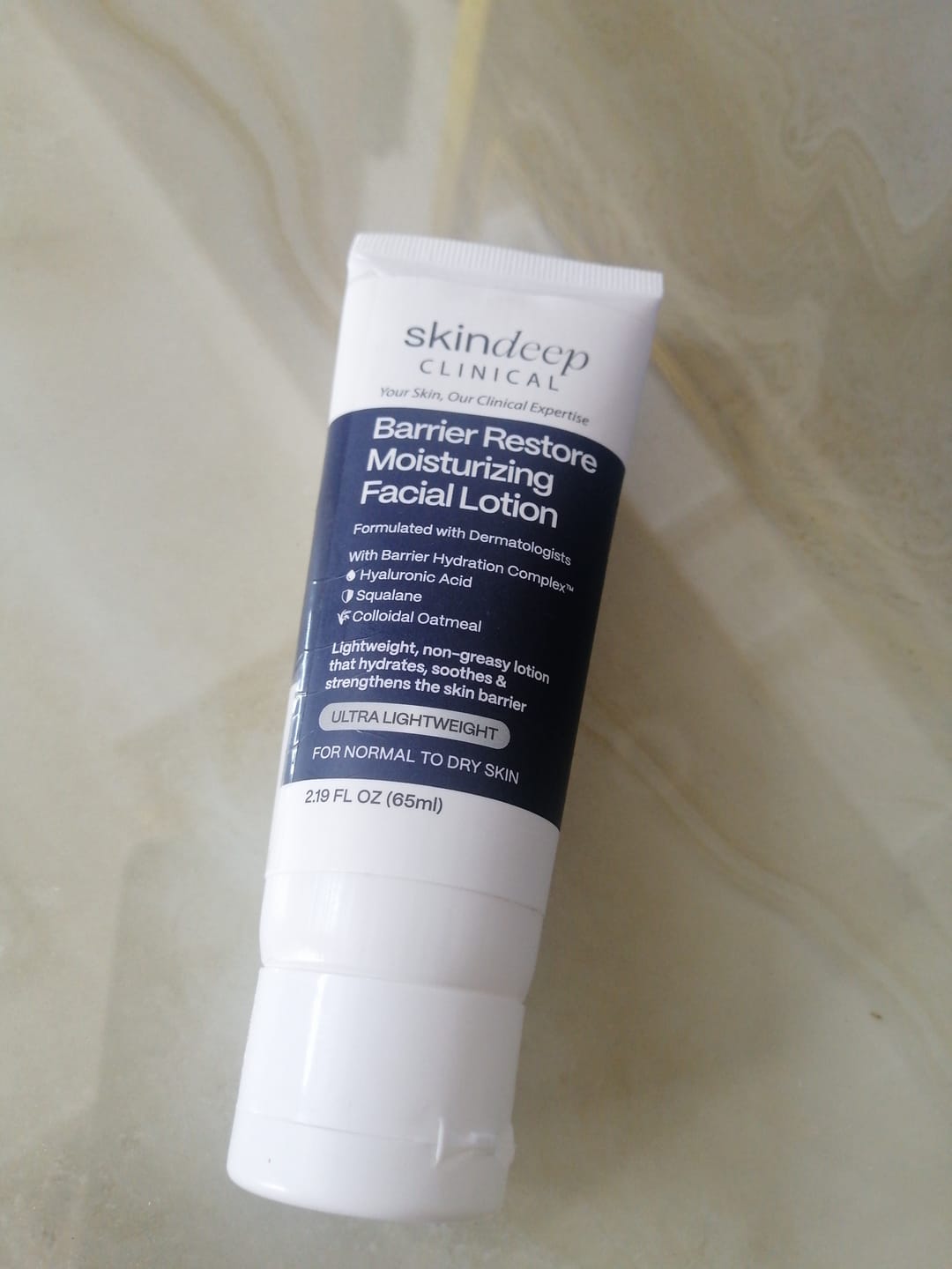 Customer photo review of Barrier Restore Moisturizing Facial Lotion