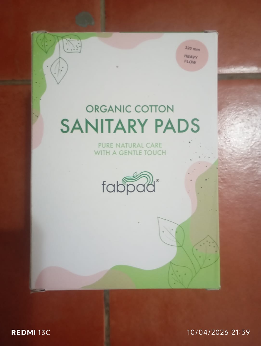 Customer photo review of Fabpad Organic Cotton Biodegradable Disposable Sanitary Pad