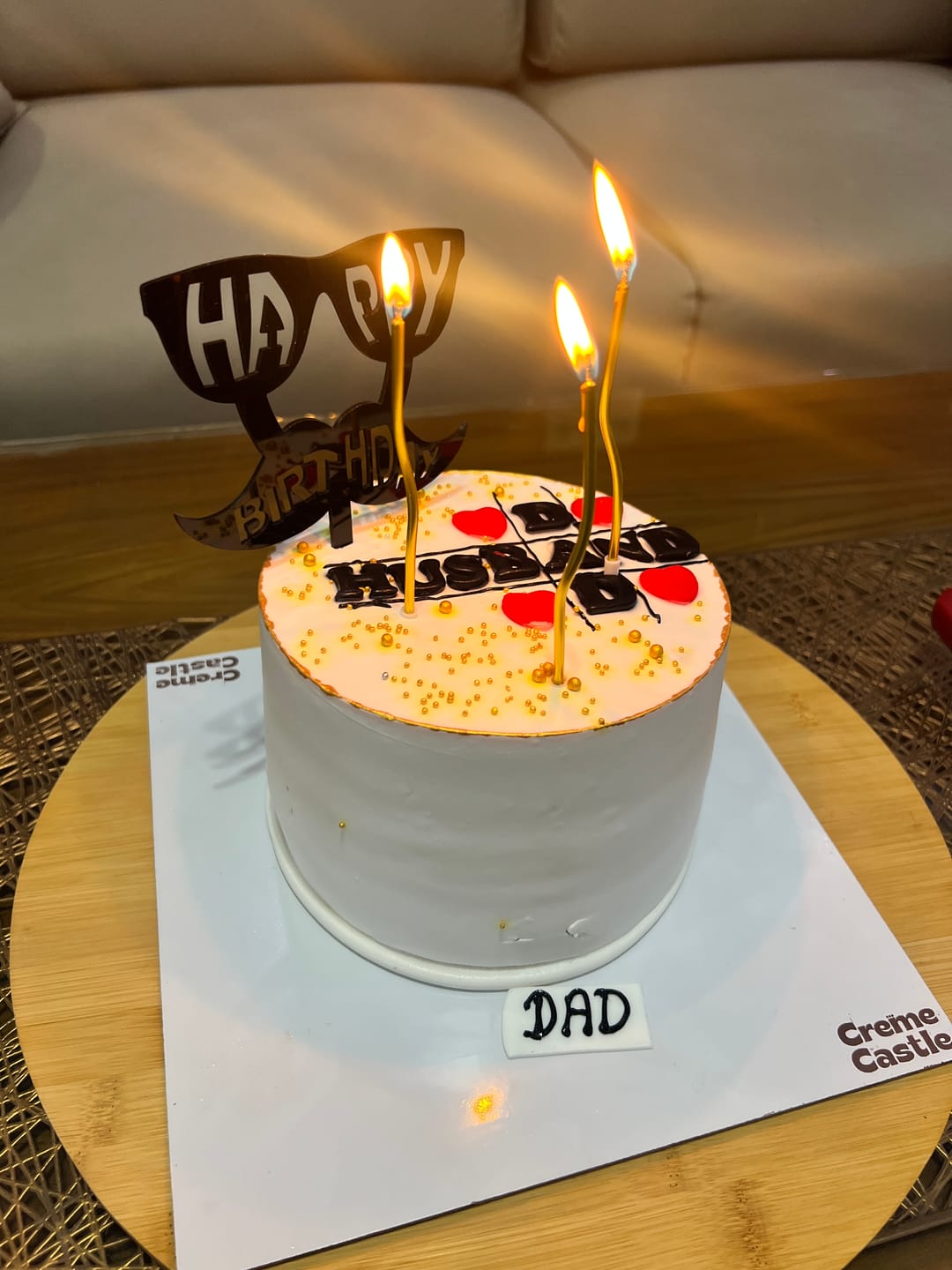 Customer photo review of Husband Theme Celebration Cake