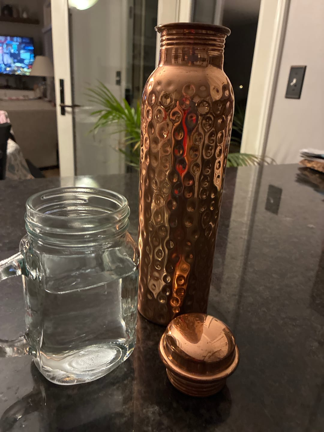 Customer photo review of Himalayan Ayurvedic Pure Copper Bottle