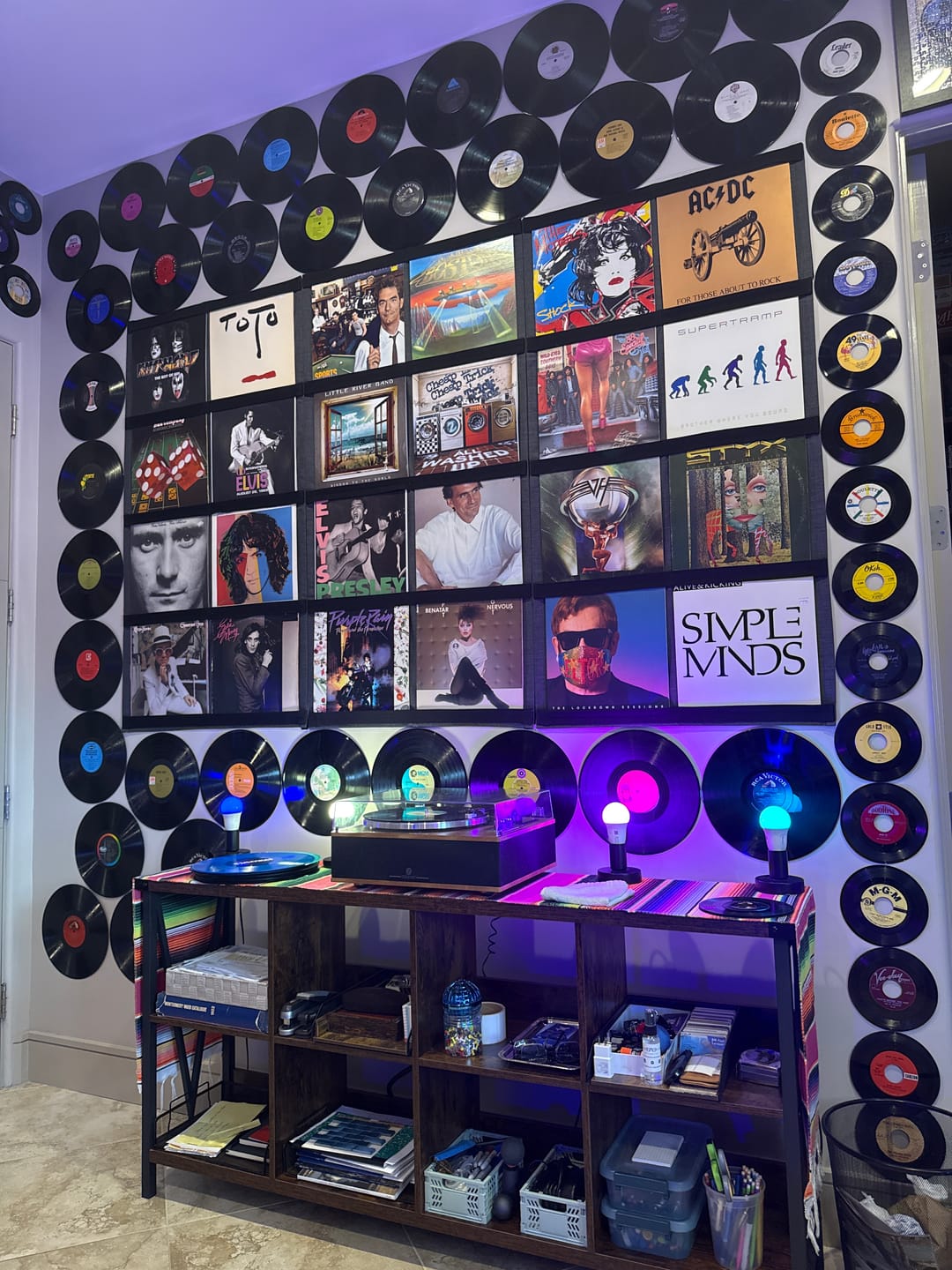 Customer photo review of 12" Vinyl Record Display Frame - LP Wall Storage