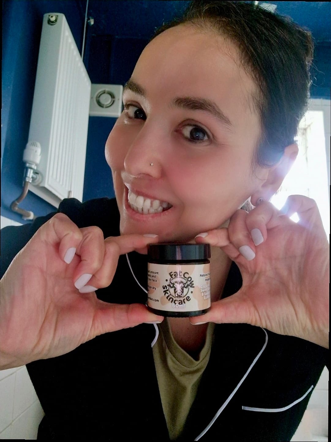 Customer photo review of Whipped Grass-Fed Tallow Face Cream | With Sweet Almond Oil