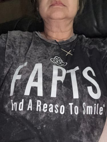 Customer photo review of FARTS Black on Black Unisex T-Shirt for Quiet Strength & Bold Energy