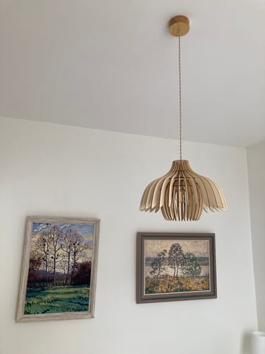 Avis photo d'un client sur Tullia teinté Chêne | Suspension