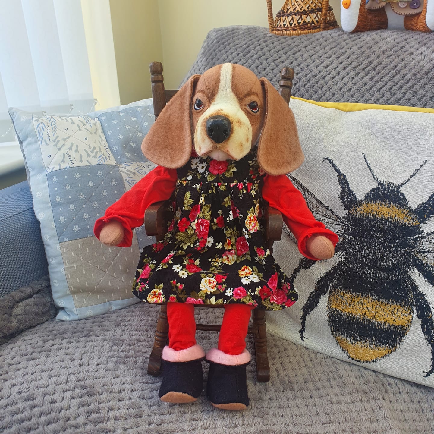 Customer photo review of Beagle "Tibby" PDF Pattern  Approx 26cm Seated