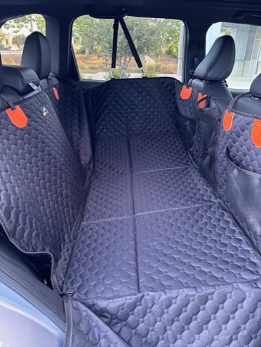 Customer photo review of RuffRover 2.0™ - Hard Bottom Dog Car Seat Protector