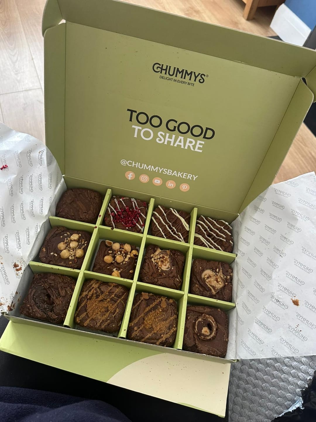 Customer photo review of Mixed Box of Postal Brownies Delivered To Your Door