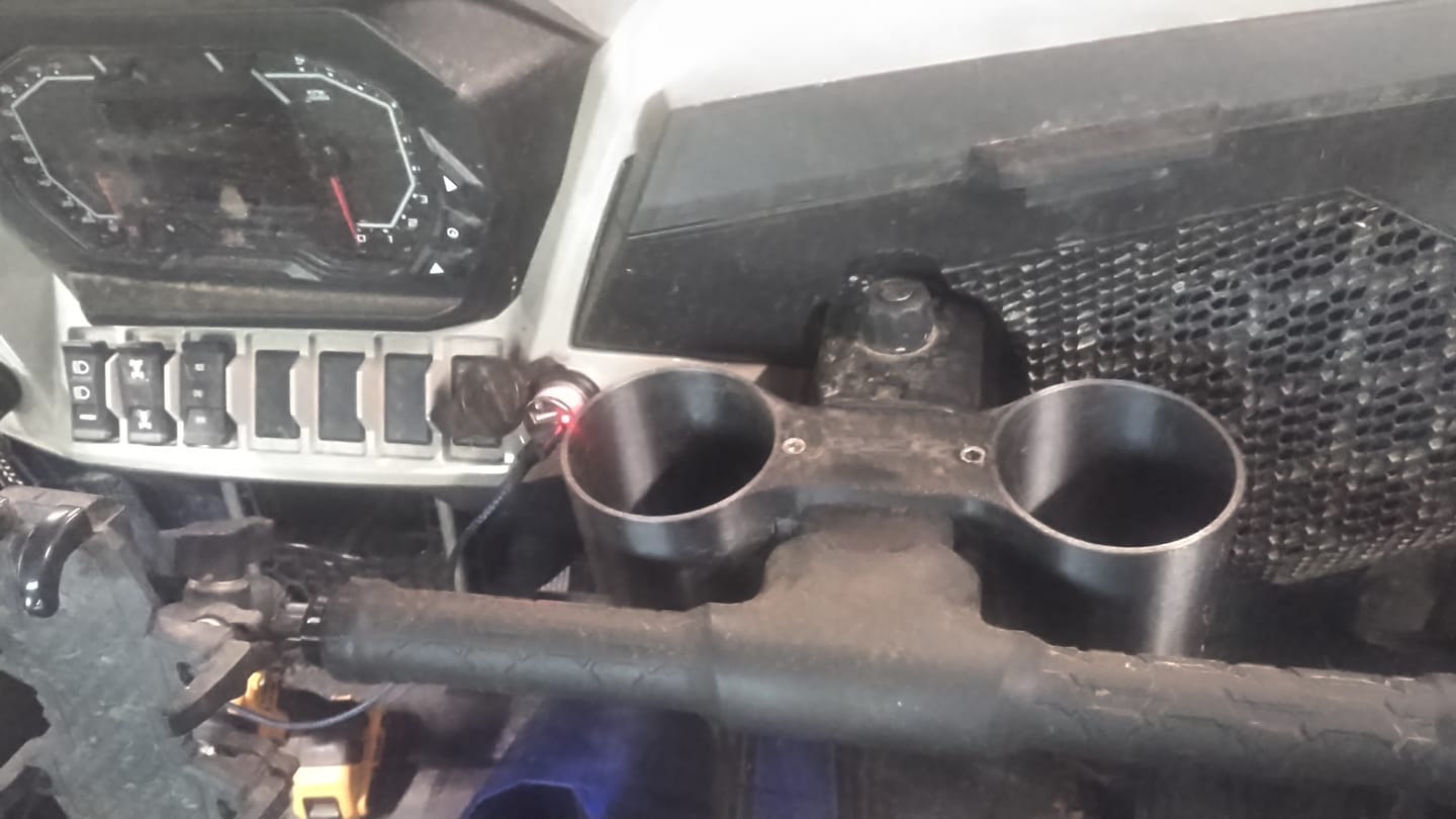 Customer photo review of RZR XP 1000 Grab Bar-Mount Dual Cup Holder (2024–2026)