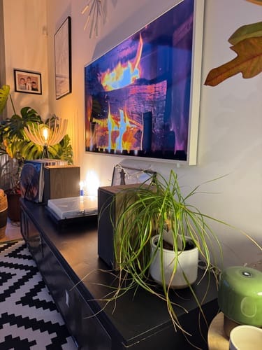 Customer photo review of Athéna teinté Chêne | Lampadaire