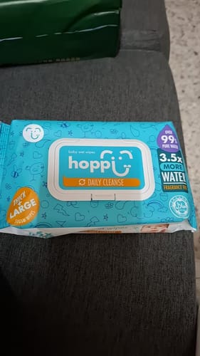Customer photo review of [CARTON DEAL] Hoppi Baby Wet Wipes (80 Wipes x 12 Packs)