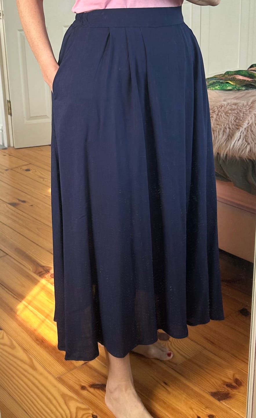 Customer photo review of Plain Linen Look Viscose Fabric
