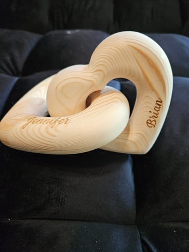 Customer photo review of Romantic Couple - Personalized Infinity Heart Sculpture