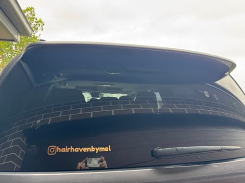 Customer photo review of Personalised Metallic Gold Instagram Decal Sticker