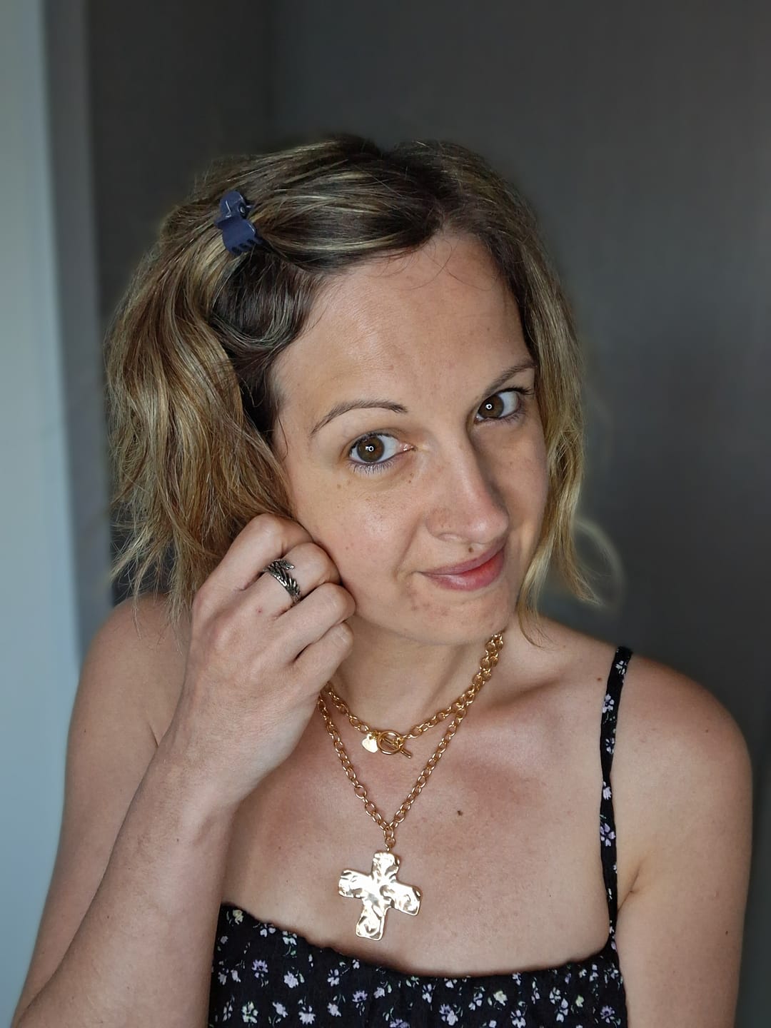 Customer photo review of Christianartworkshop Hammered Cross Series Necklace: Contemporary Faith & Stylish Devotion