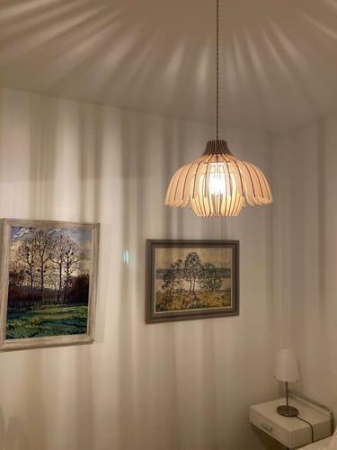 Avis photo d'un client sur Tullia teinté Chêne | Suspension