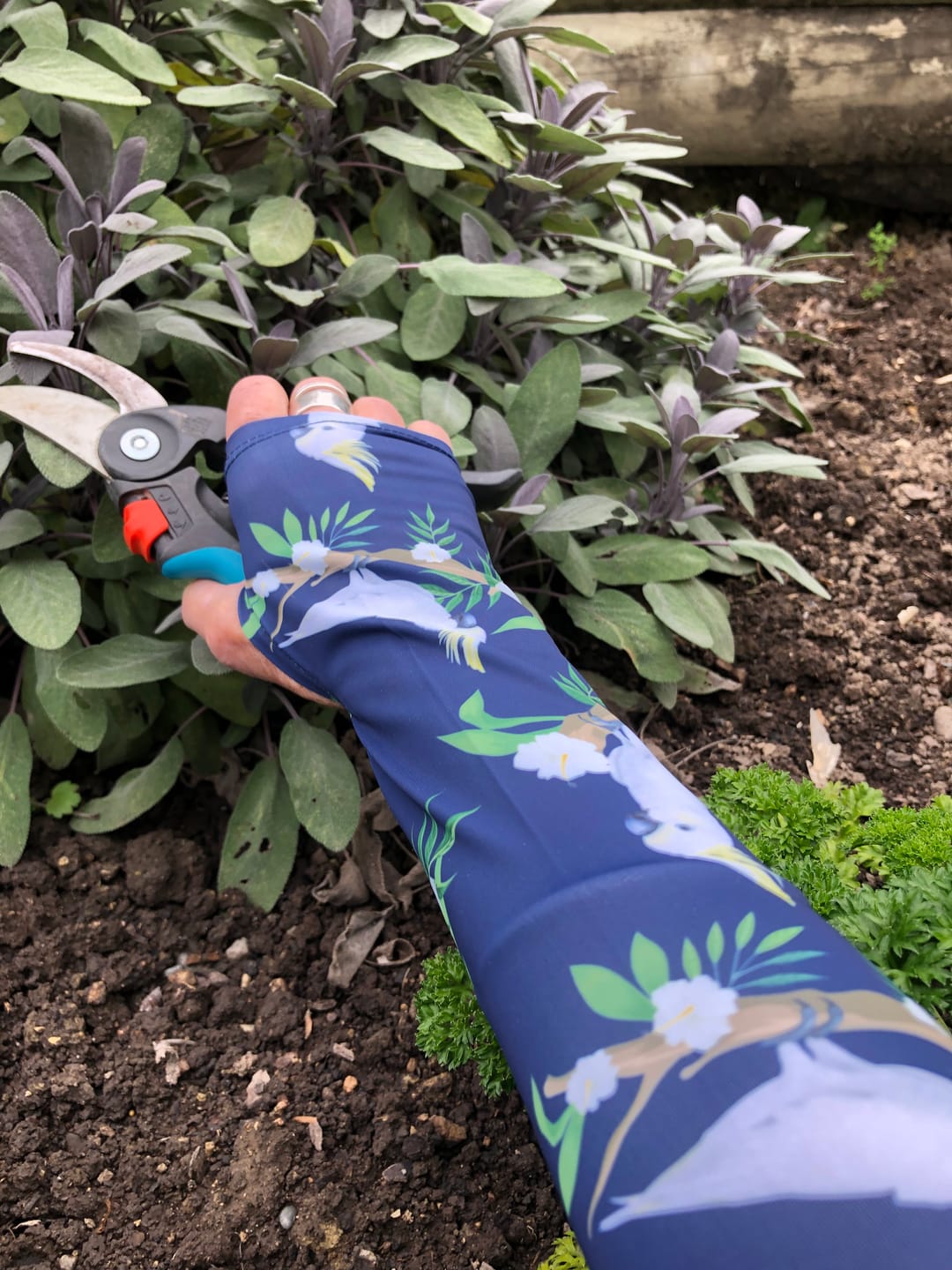 Customer photo review of Cycling Protection Sleeves - Cockatoo Blue