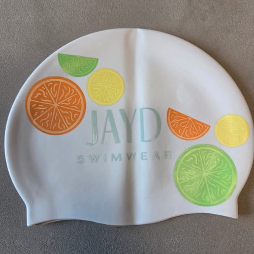 Customer photo review of JAYD Swim Cap || Zesty Fresh
