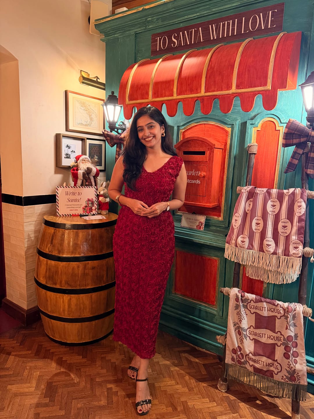 Customer photo review of Cosmos Luxe 3D Floral Maxi Dress