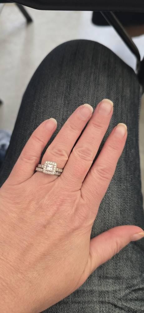 Customer photo review of Fortitude Princess Ring Set