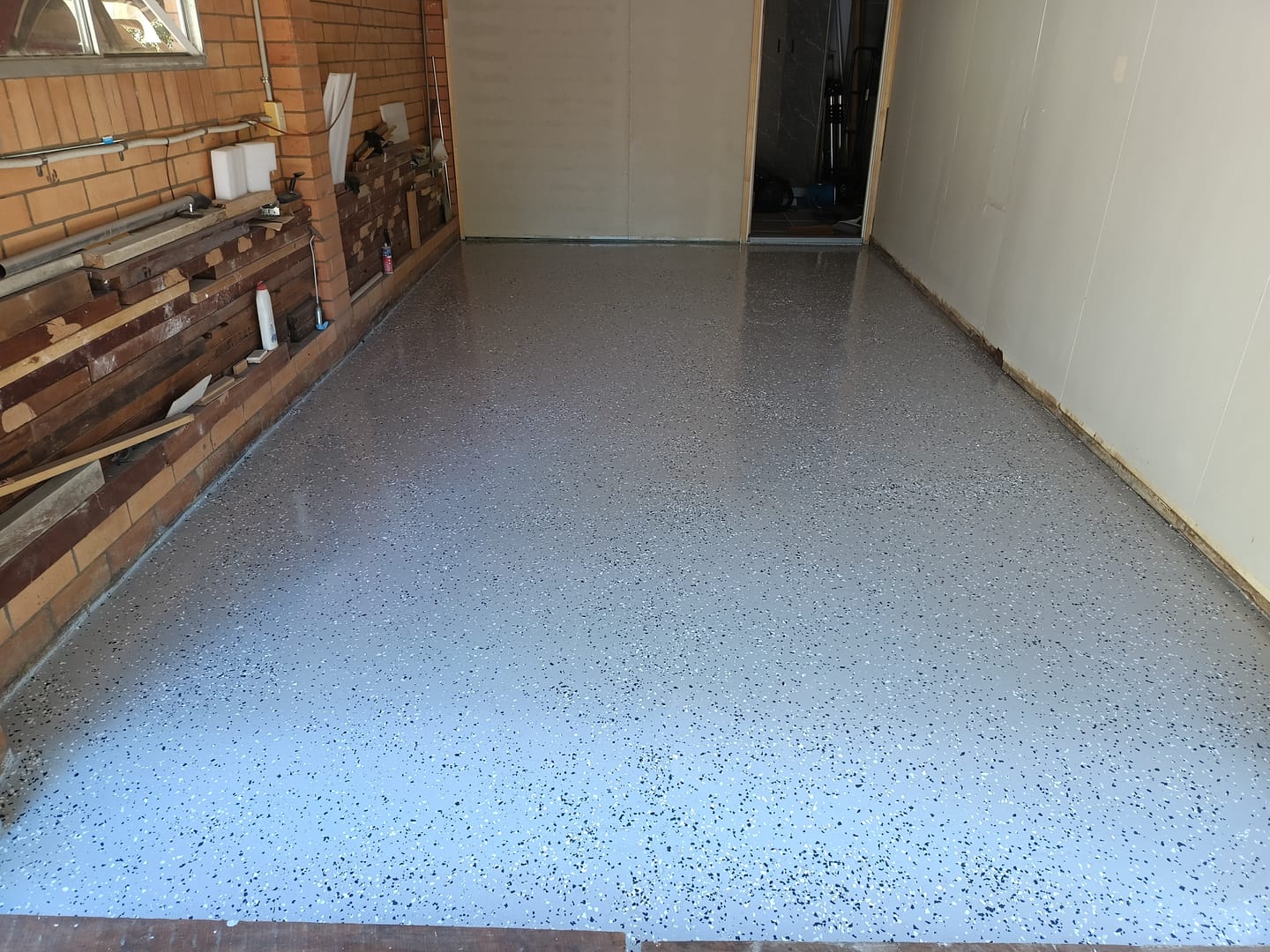 Customer photo review of Epoxy Flake Floor Kit