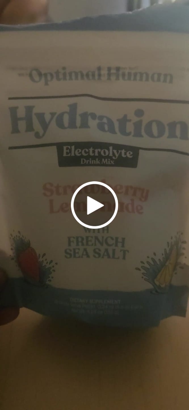 Customer video review of Optimal Human Hydration Drink Mix with French Sea Salt
