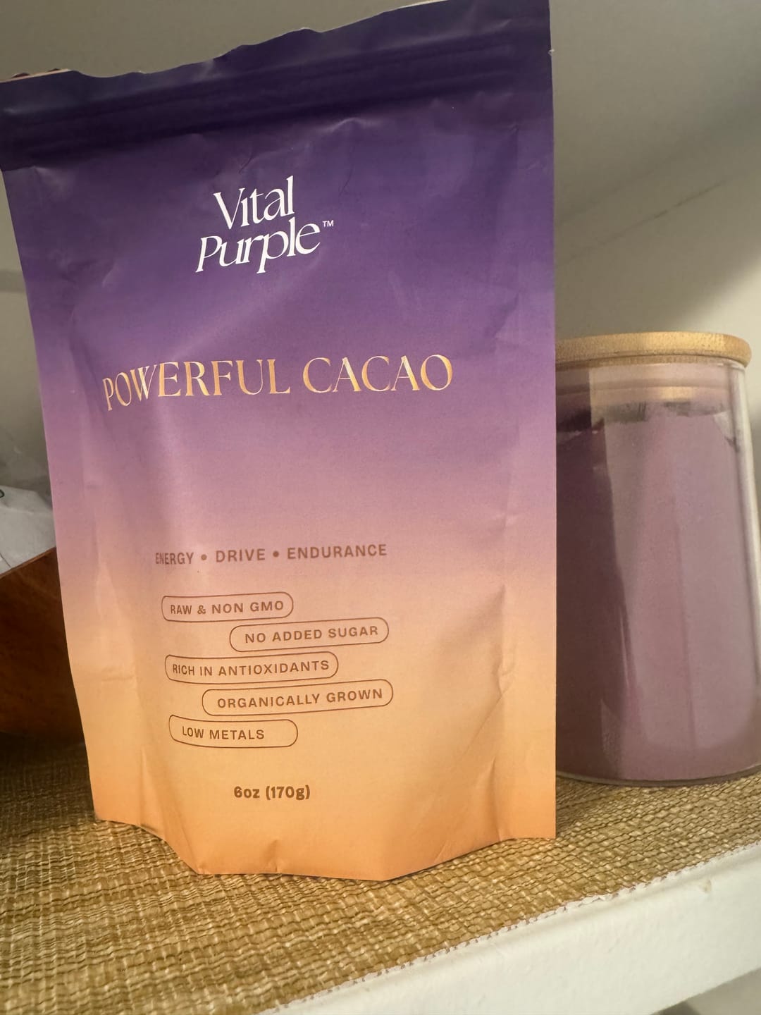 Customer photo review of Organic High Flavanol Cocoa Powder | Purple Cacao Powder | 25% Fat