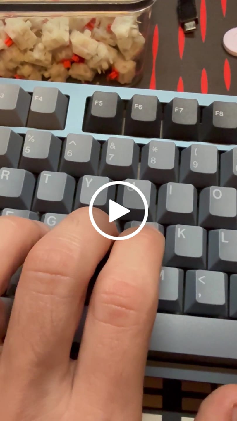 Customer video review of WINGTREE CAMELLIA LINEAR SWITCH FACTORY LUBED (10PCS)