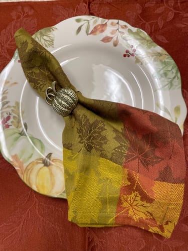 Customer photo review of Turkey Autumn Harvest Dessert/Dinner Plate