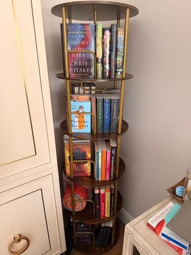 Customer photo review of Flycity 3-5 Tier Rotating Bookshelf With 360° Spinning Display