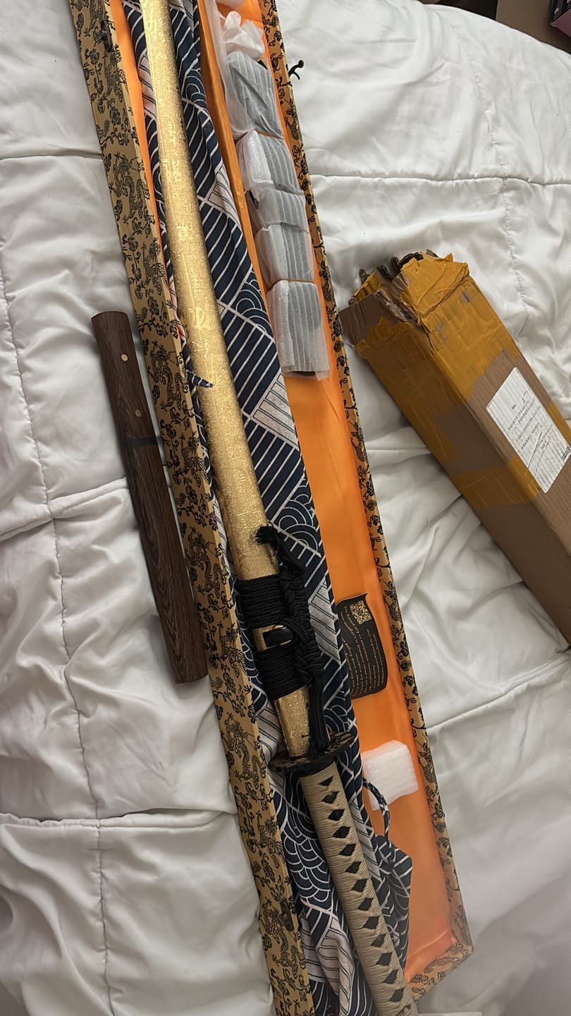 Customer photo review of Custom Japanese Sword